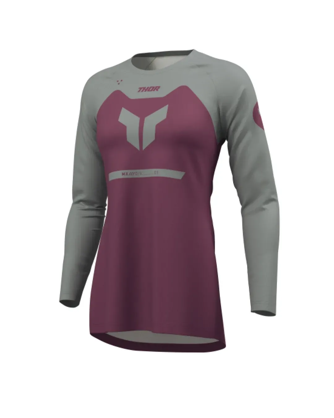 Дамско мотокрос джърси THOR RIDEMODE MENACE PURPLE/GRAY