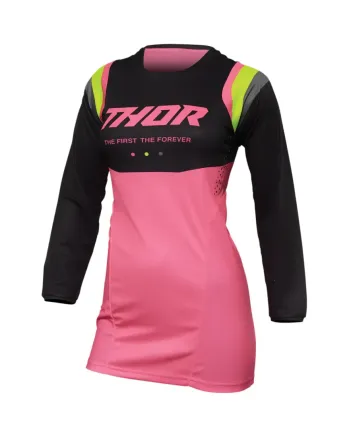 Дамско мотокрос джърси THOR WOMEN'S PULSE REV CHARCOAL/FLO PINK