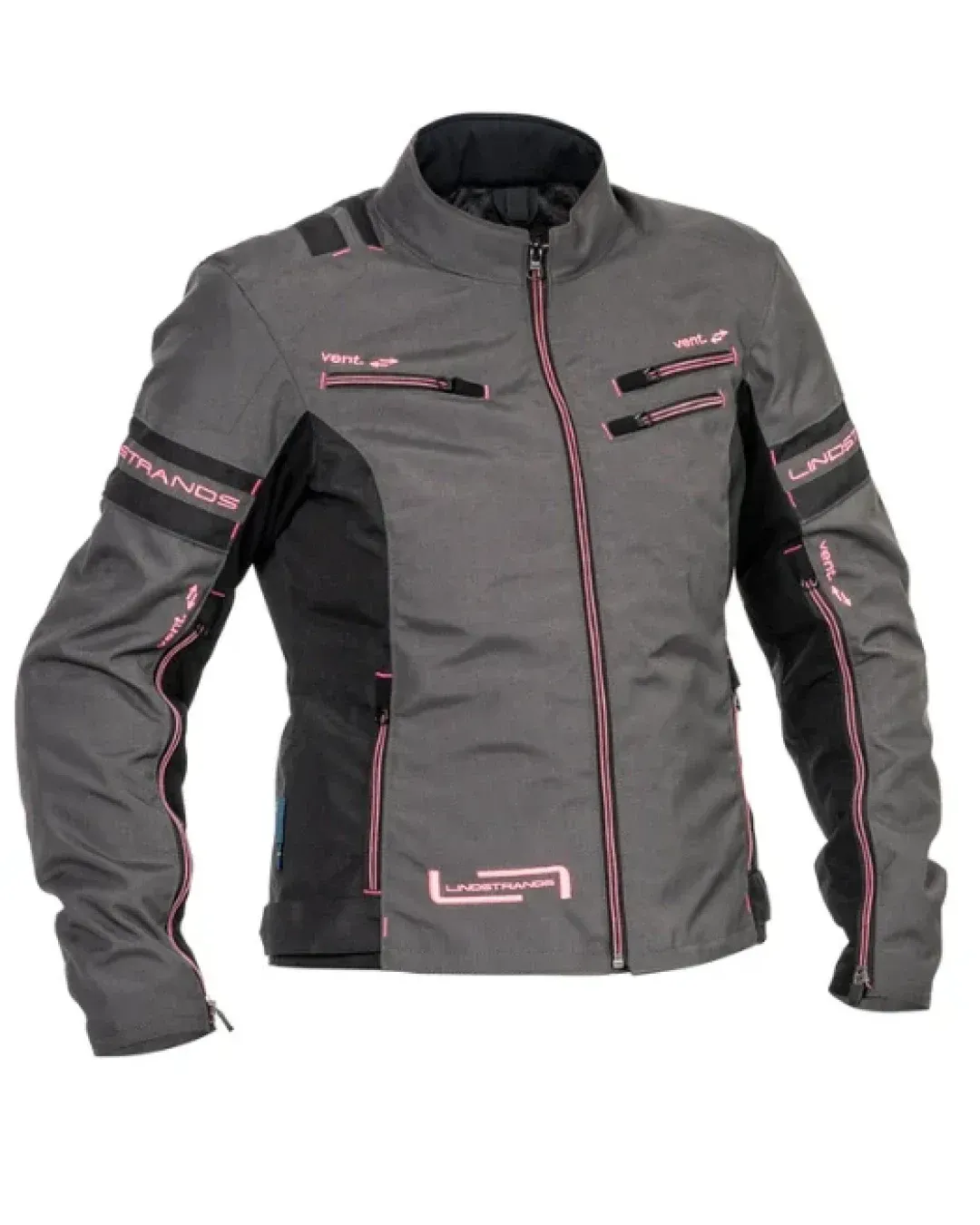 Дамско текстилно мото яке Lindstrands Liden Grey/Pink