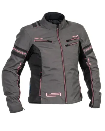 Дамско текстилно мото яке Lindstrands Liden Grey/Pink