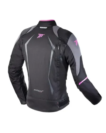 Дамско текстилно мото яке SEVENTY BLACK/PINK