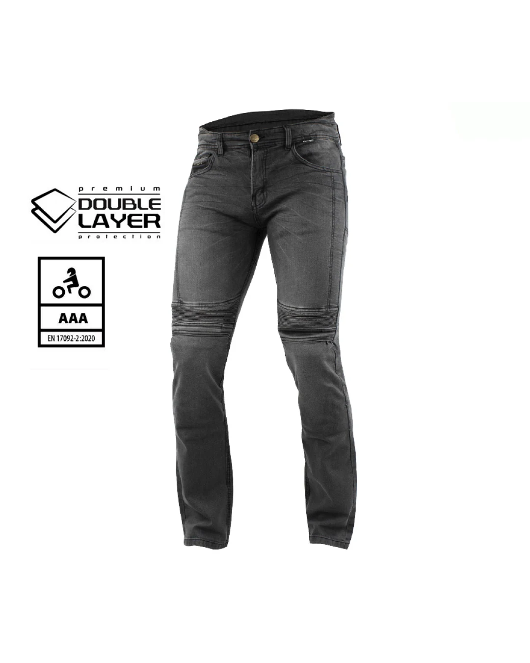 Дънки за мотор Trilobite 25602 Micas Urban doublelayer AAA GREY