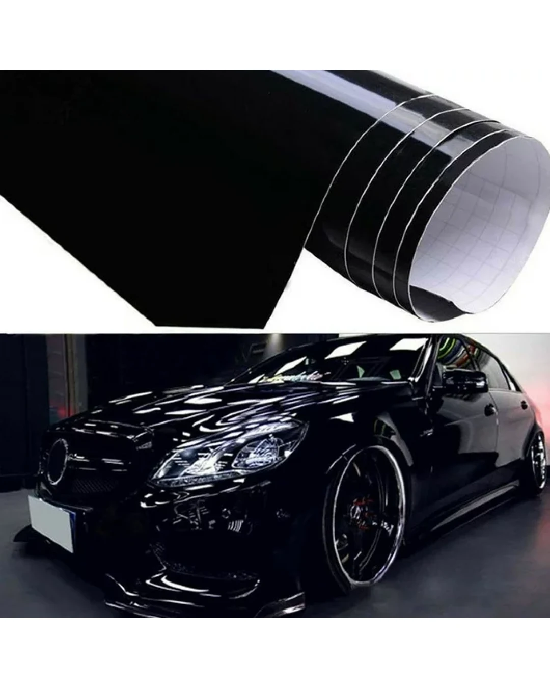 Декоративно автомобилно WRAP фолио 1.52 X 28M черен гланц лъскаво черно
