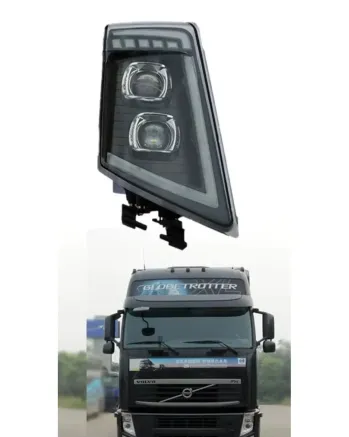Десен LED диоден преден фар с DRL дневна светлина къси-дълги мигач за камион Volvo FH13 FH16 FM460 FH500 24V OEM: 21035634/21323101