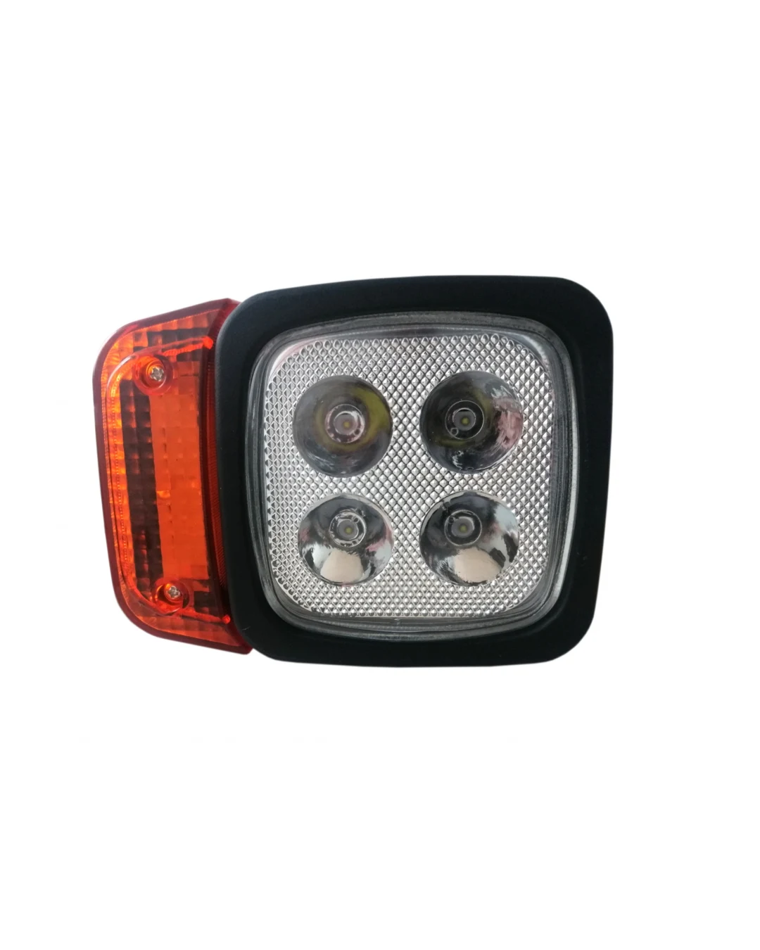 Десен LED Фар с Мигач, Подходящ за Трактор, Комбайн, Багер, Снегорин и др - 4 диода, 12W, 1000lm