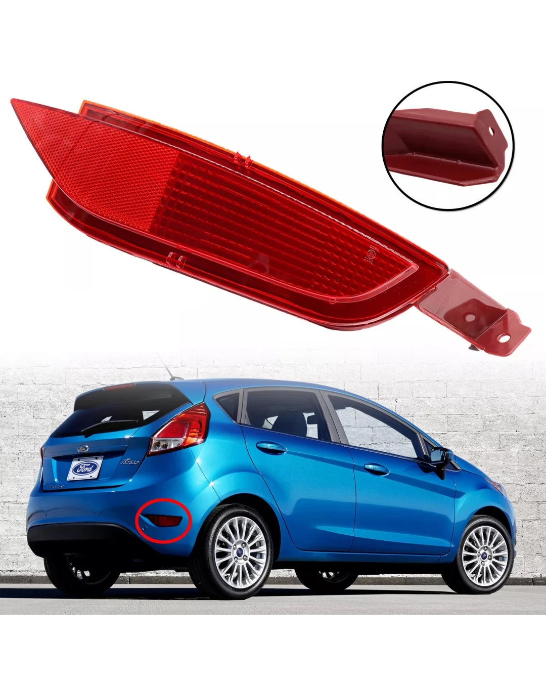 Десен рефлектор светлоотразител за задна броня за FORD Fiesta Mk7 C Max Grand C Max