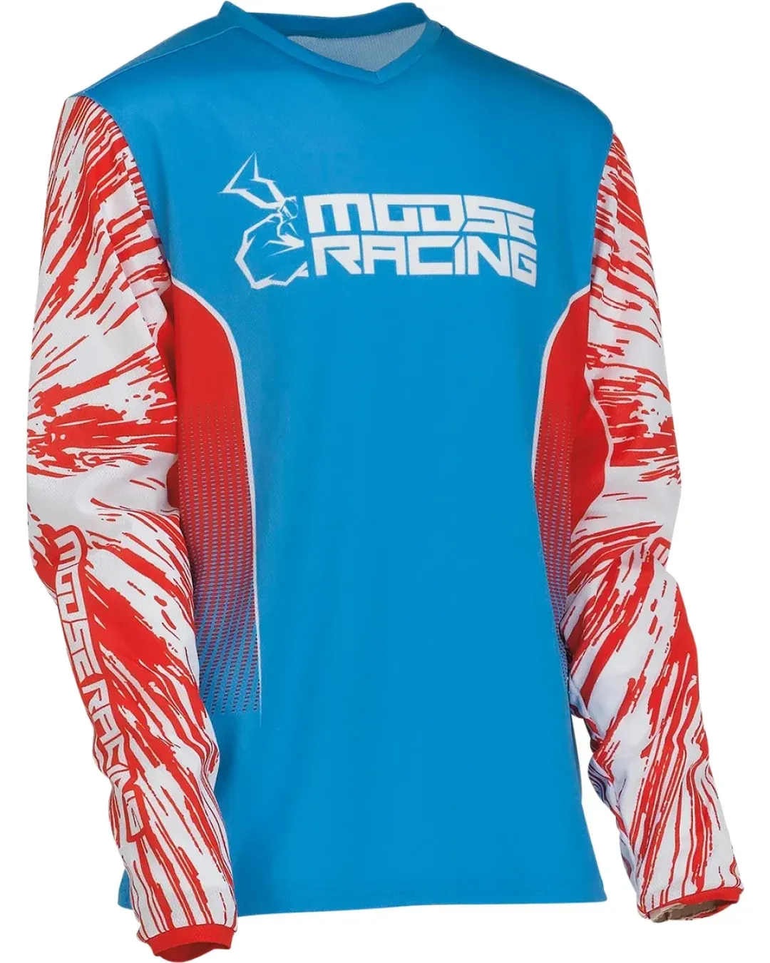 Детска блуза MOOSE RACING AGROID WHITE/RED/BLUE