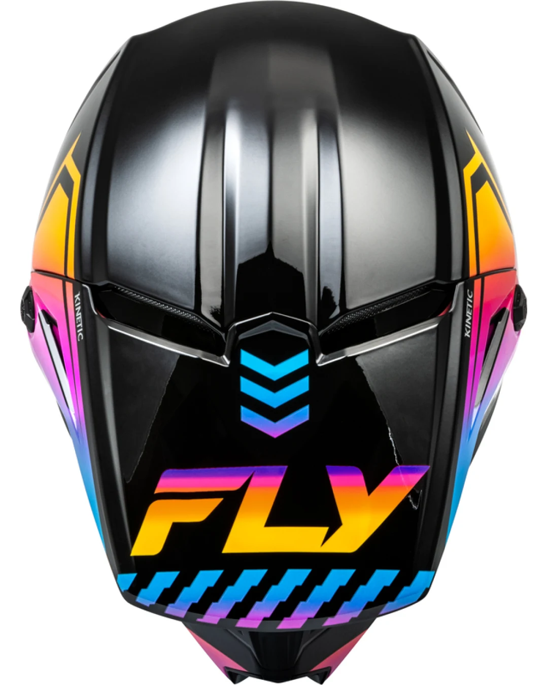 Детска крос каска FLY RACING Kinetic Menace - Black/Sunrise