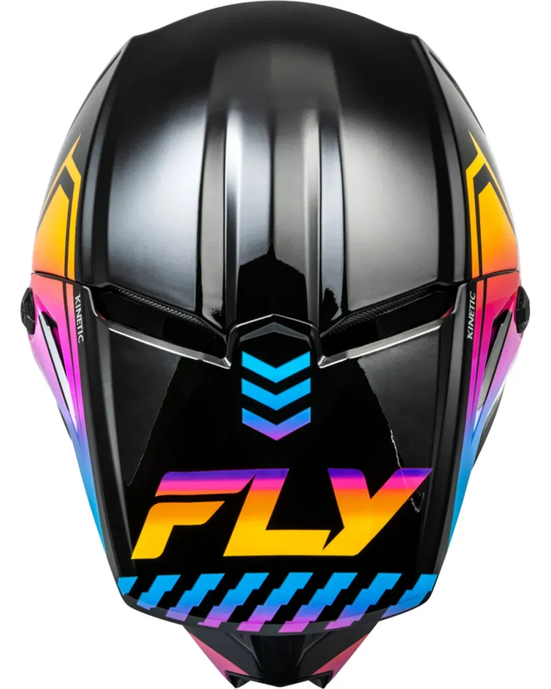 Детска крос каска FLY RACING Kinetic Menace - Black/Sunrise