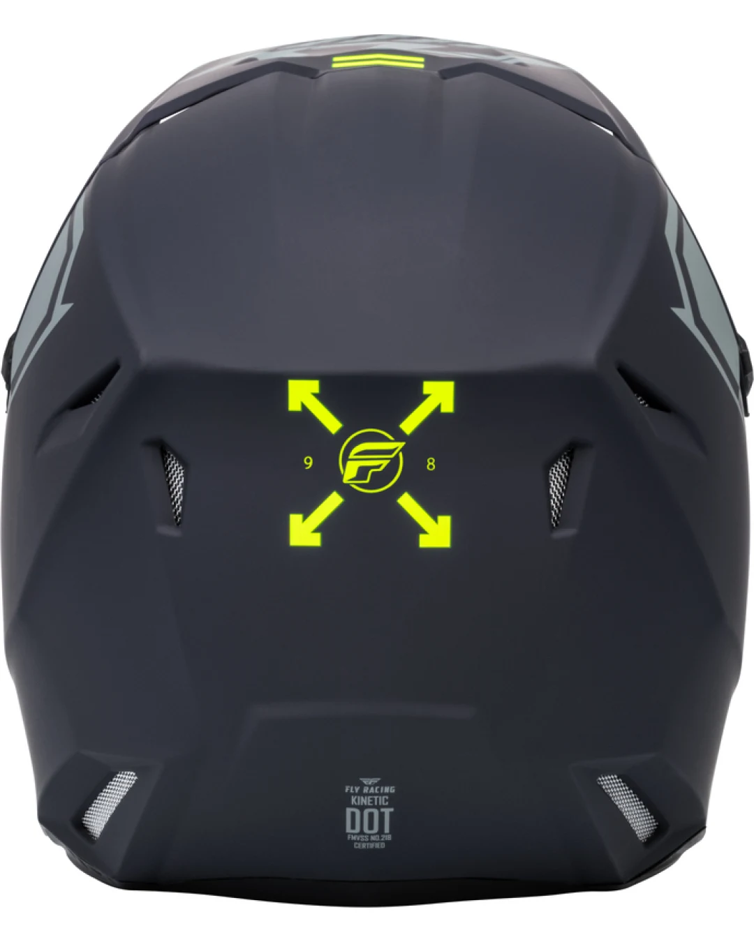 Детска крос каска FLY RACING Kinetic Menace - Matte Grey/Hi-Vis
