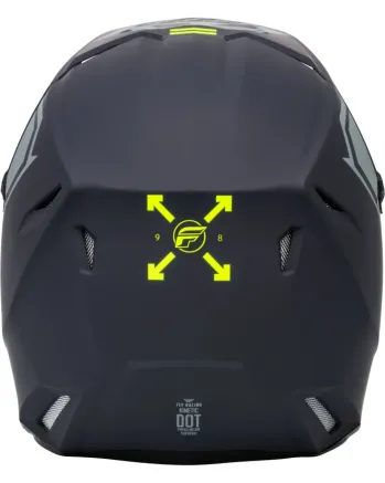 Детска крос каска FLY RACING Kinetic Menace - Matte Grey/Hi-Vis