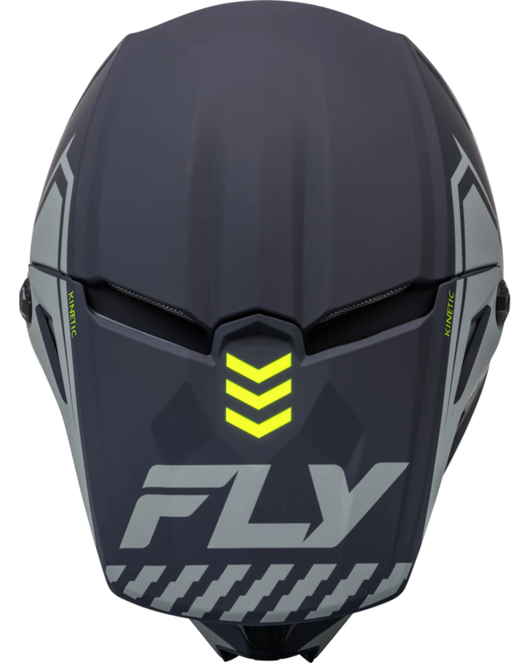 Детска крос каска FLY RACING Kinetic Menace - Matte Grey/Hi-Vis