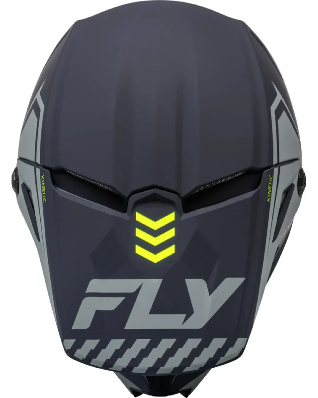 Детска крос каска FLY RACING Kinetic Menace - Matte Grey/Hi-Vis