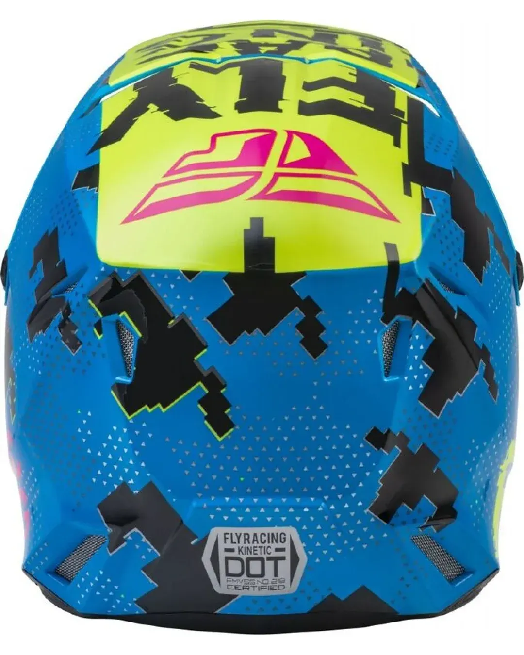 Детска крос каска FLY RACING Kinetic Scan- Blue/Hi-Vis-Pink