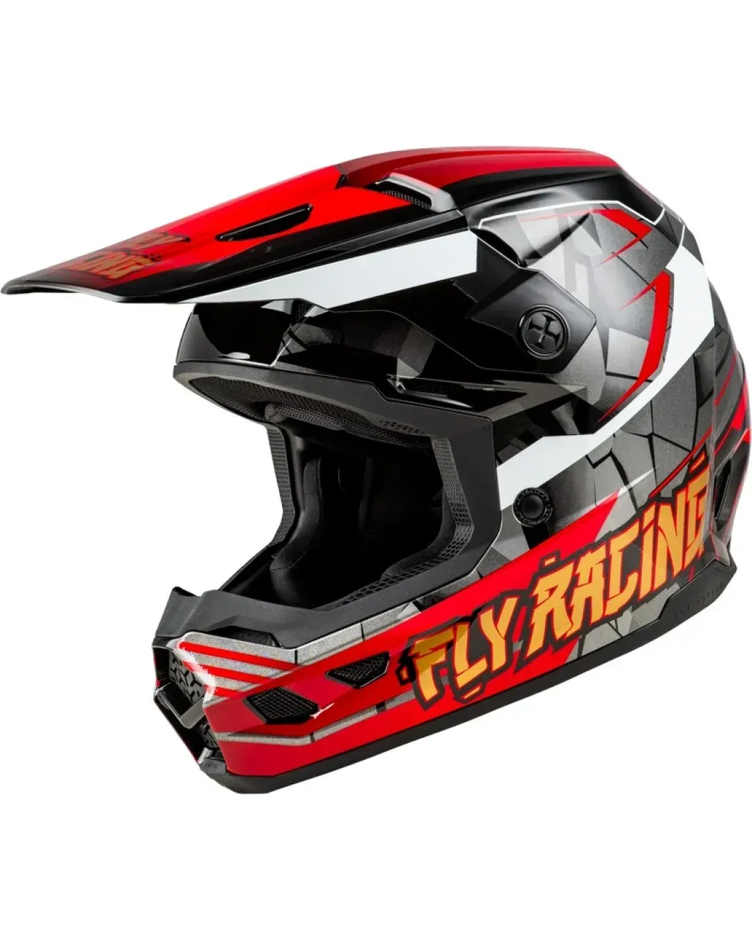 Детска крос каска FLY RACING Kinetic Scorched - Red/Black/White 2025