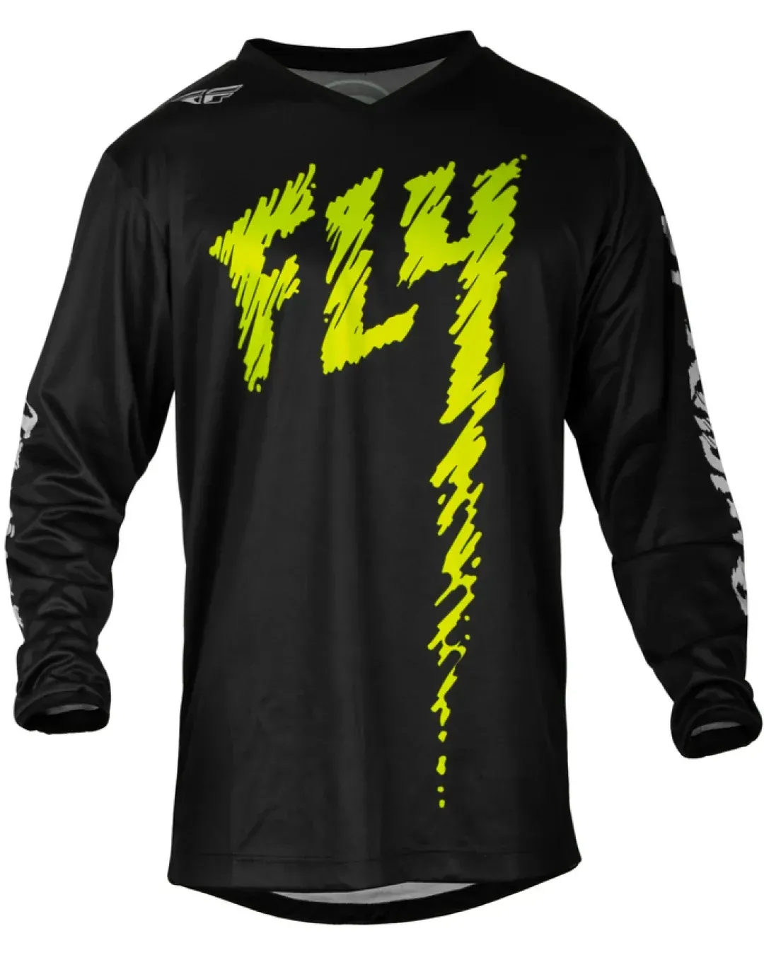 Детска мотокрос блуза FLY RACING F-16 Riding - Black/Neon Green/Light Grey
