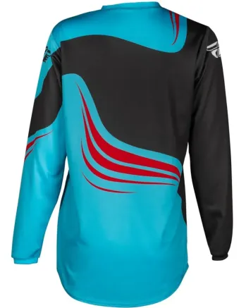 Детска мотокрос блуза FLY RACING F-16 Riding - Cyan/Black/Red 2025
