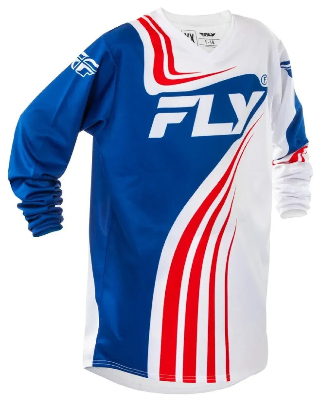 Детска мотокрос блуза FLY RACING F-16 Riding - Red/White/Blue 2025