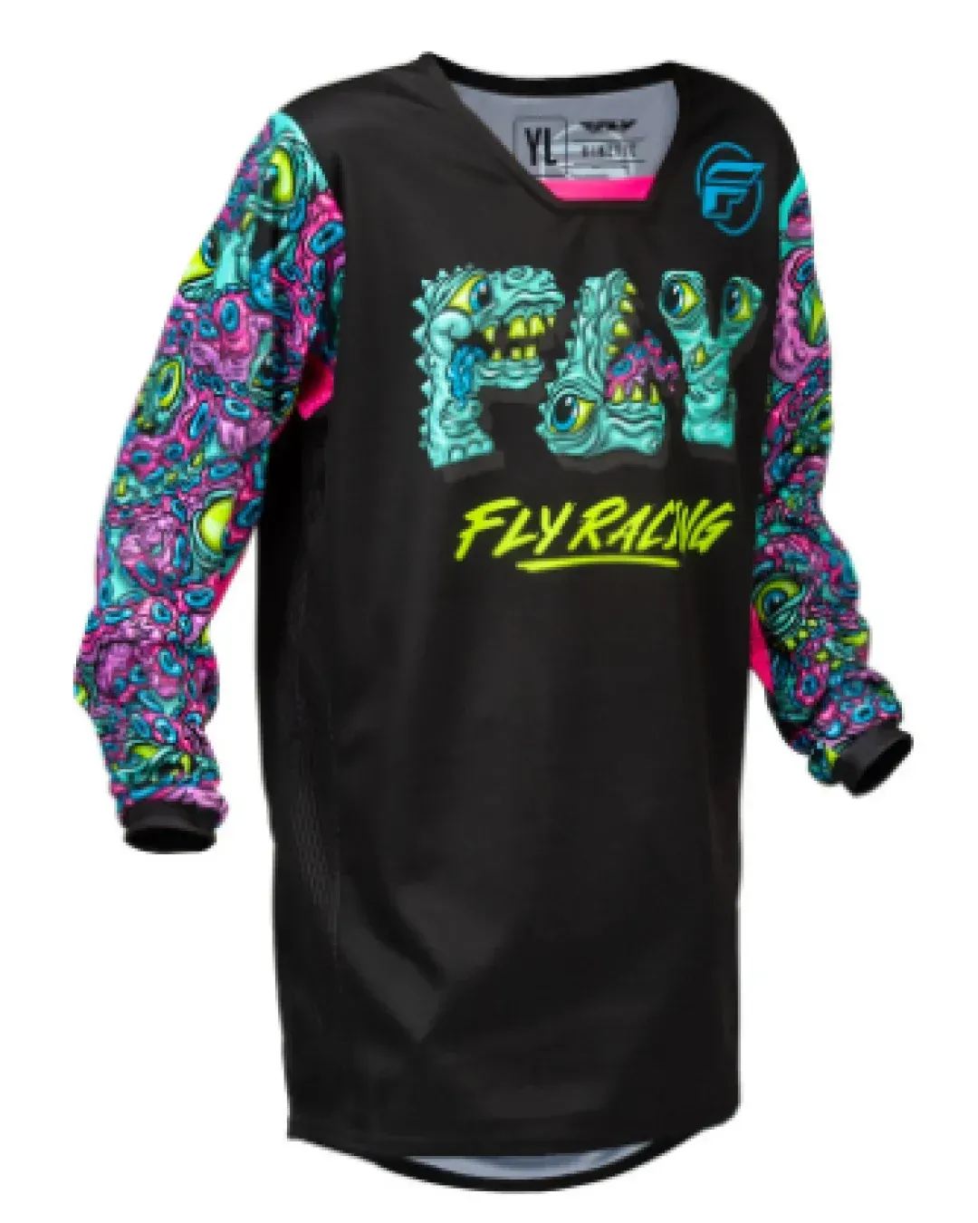 Детска мотокрос блуза FLY RACING Kinetic Mutant Youth - Black/Multi