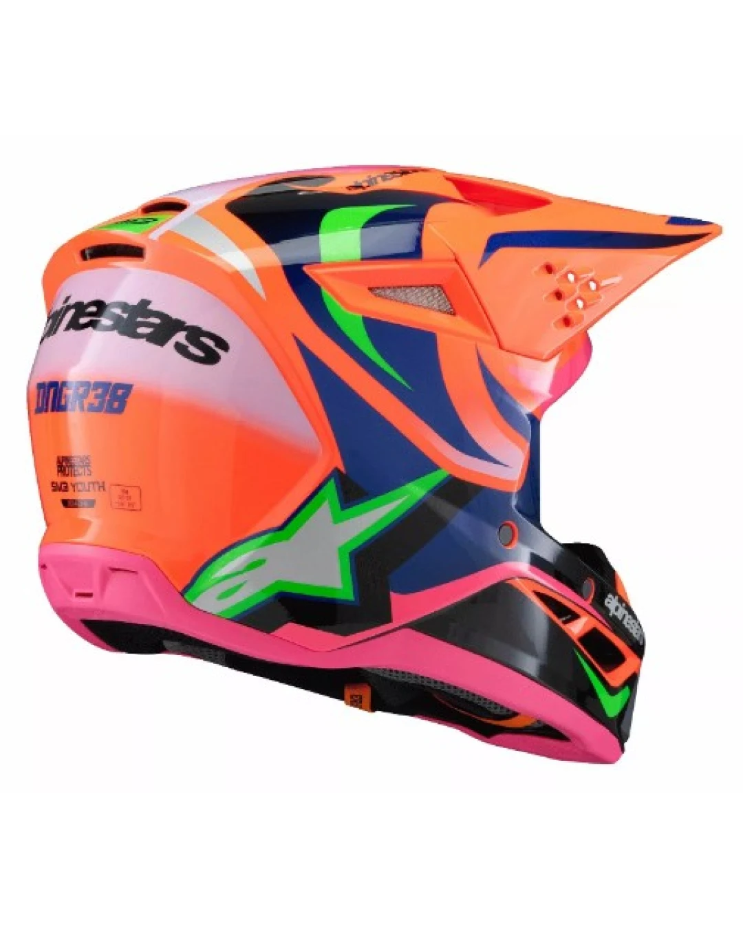 Детска мотокрос каска ALPINESTARS SM3 DEEGAN OR/PU