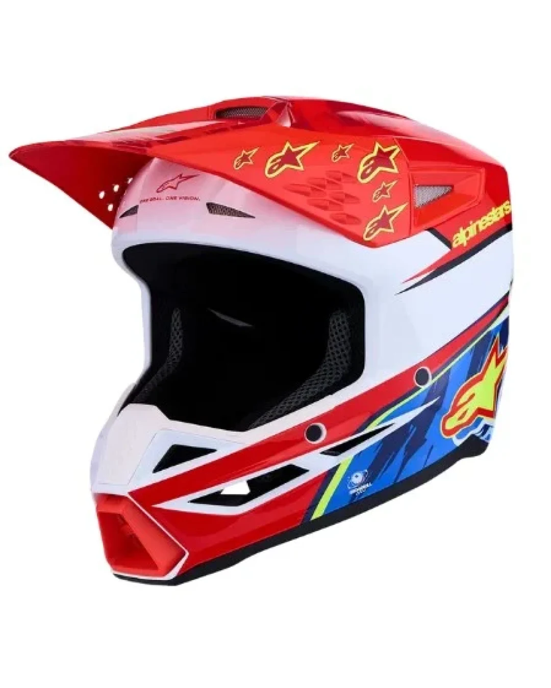 Детска мотокрос каска ALPINESTARS SM3 FALCON RED/WHT/BLU