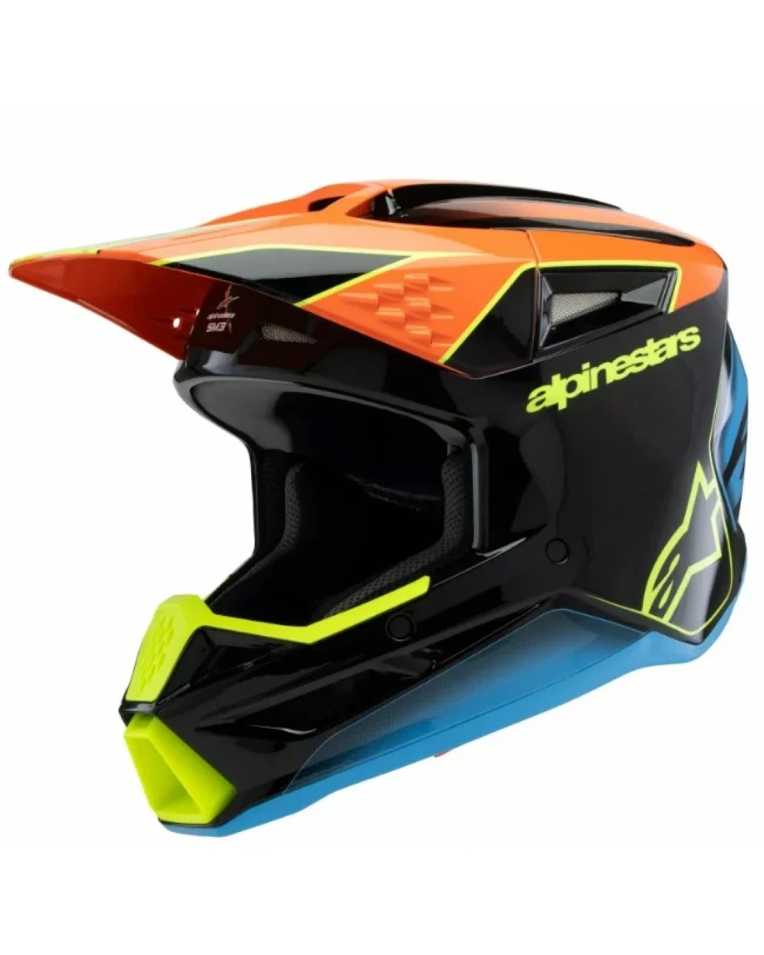 Детска мотокрос каска ALPINESTARS SM3 FRAY BLK/OR/YL