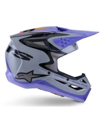 Детска мотокрос каска ALPINESTARS SM3 JETTSON GRAY/PUR/BLK