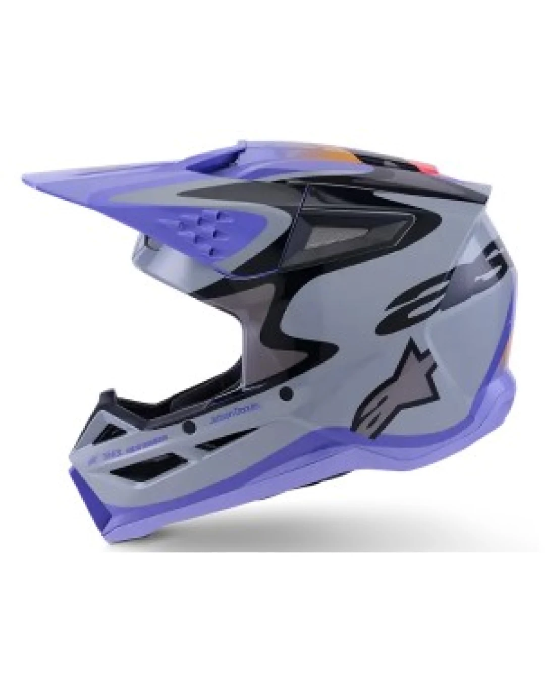 Детска мотокрос каска ALPINESTARS SM3 JETTSON GRAY/PUR/BLK