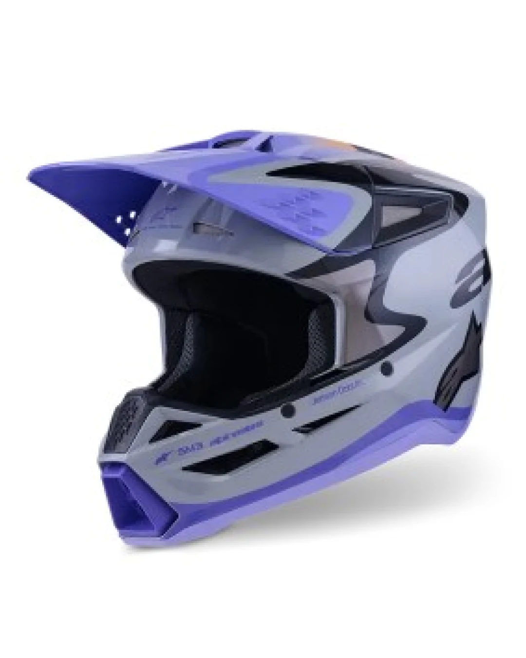 Детска мотокрос каска ALPINESTARS SM3 JETTSON GRAY/PUR/BLK