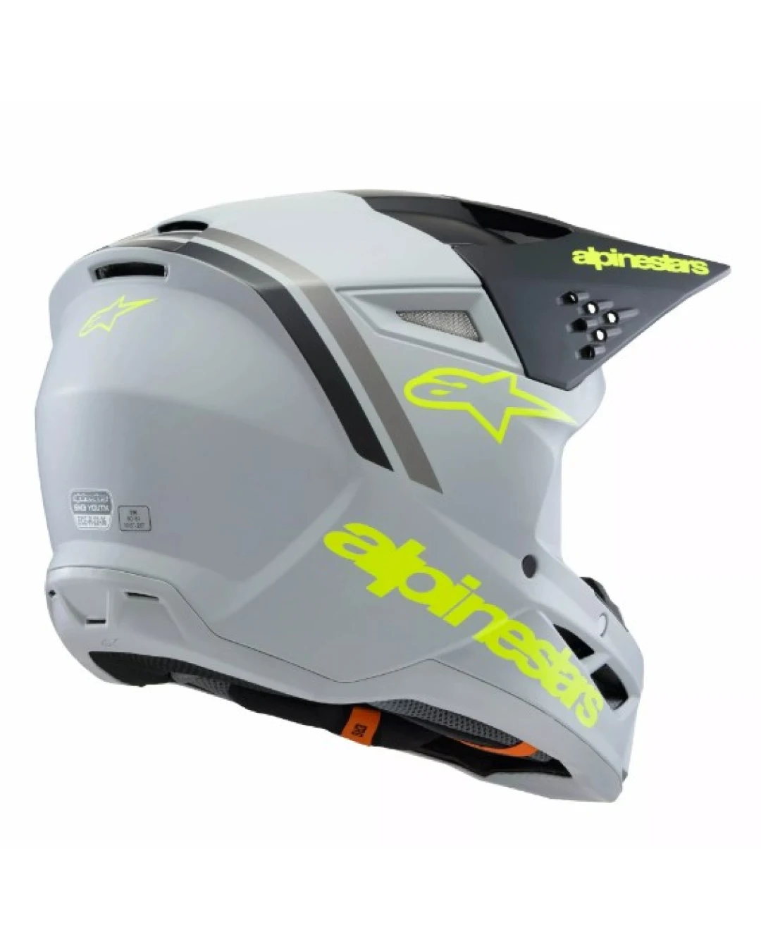 Детска мотокрос каска ALPINESTARS SM3 RADIUM GY/BLK/YL