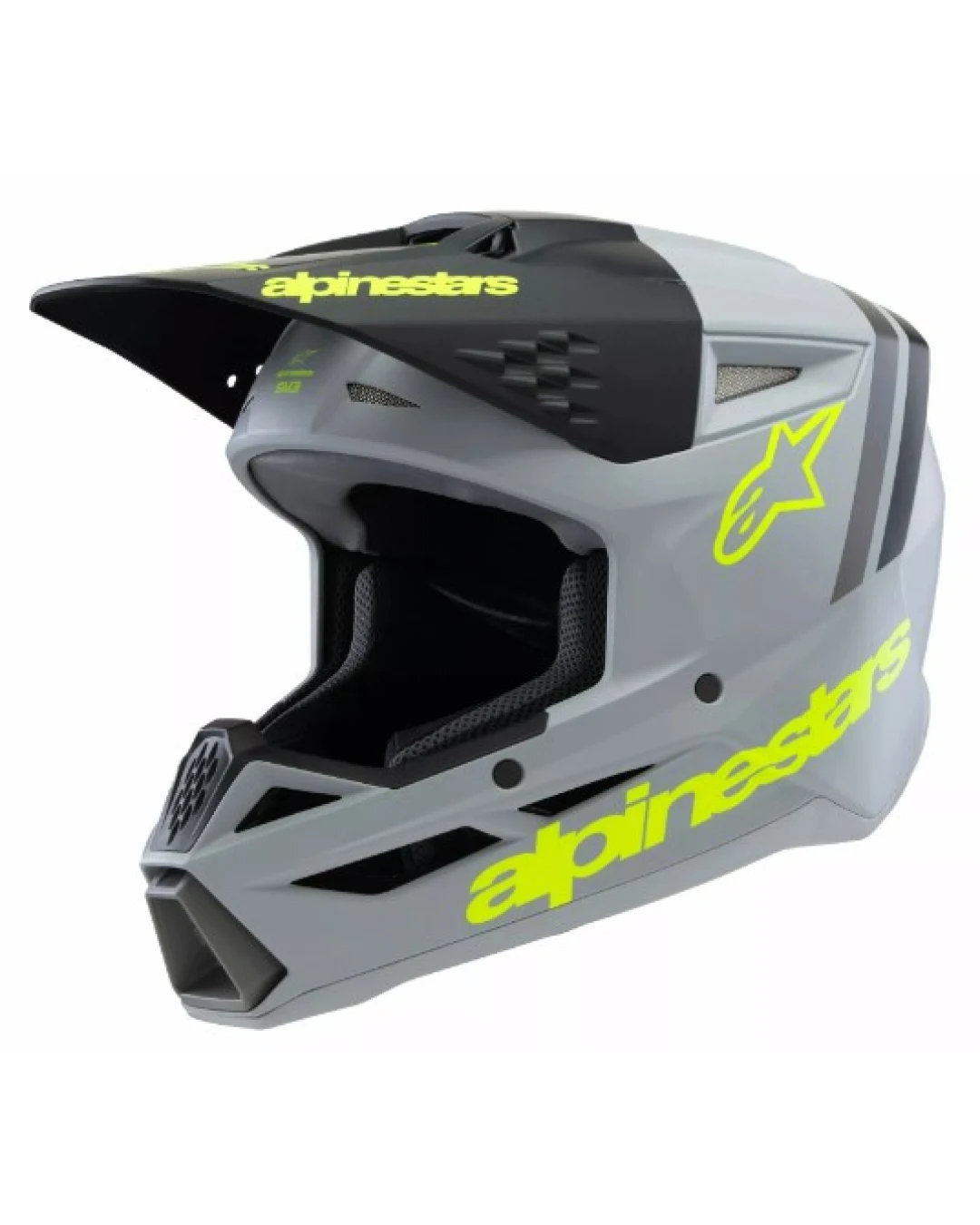 Детска мотокрос каска ALPINESTARS SM3 RADIUM GY/BLK/YL