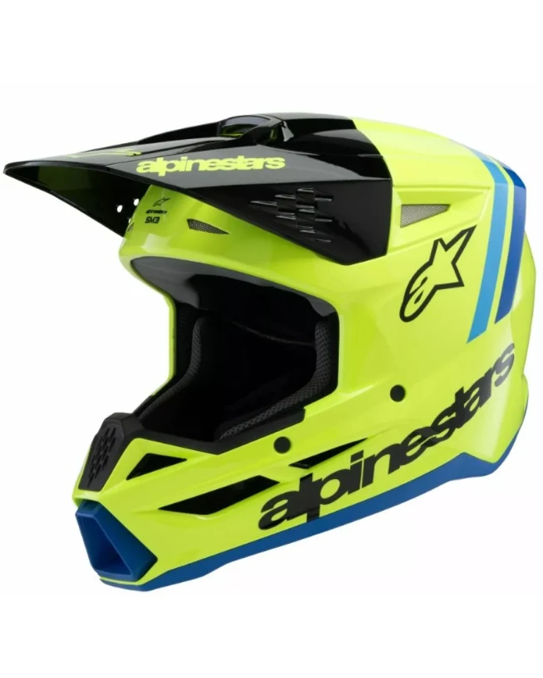 Детска мотокрос каска ALPINESTARS SM3 RADIUM YL/BK/B