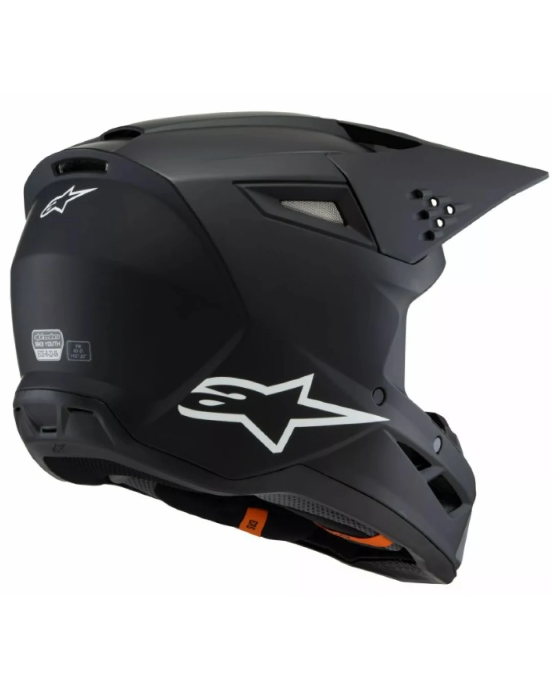 Детска мотокрос каска ALPINESTARS SM3 SOLID BLACK