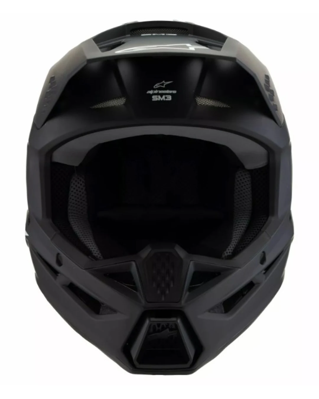 Детска мотокрос каска ALPINESTARS SM3 SOLID BLACK
