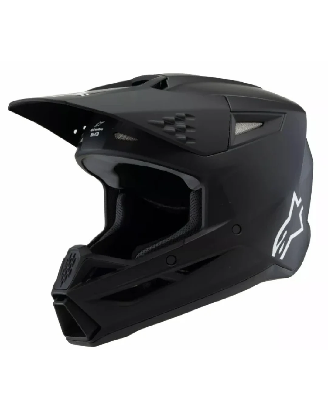 Детска мотокрос каска ALPINESTARS SM3 SOLID BLACK