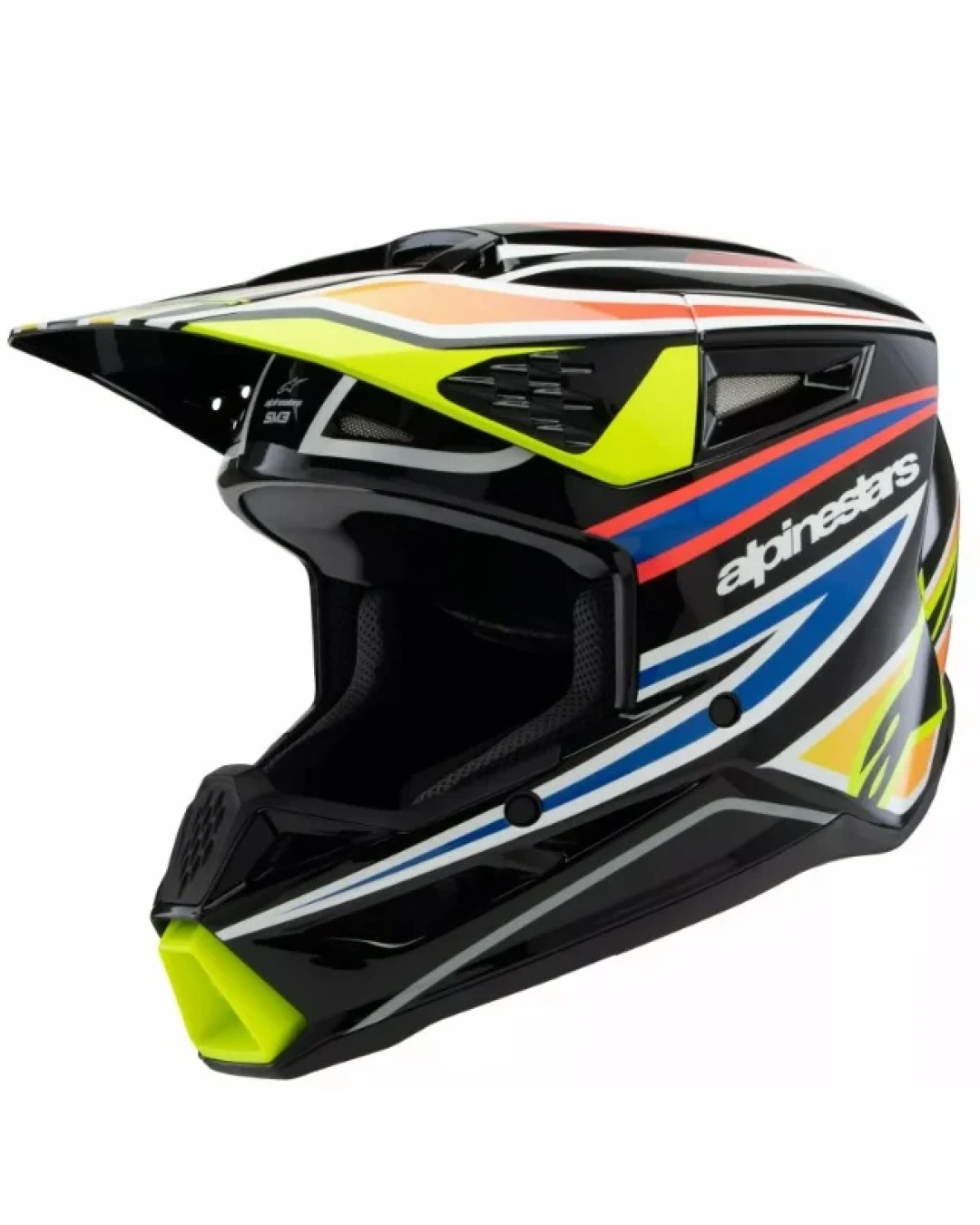Детска мотокрос каска ALPINESTARS SM3 WURX BLK/YL/B