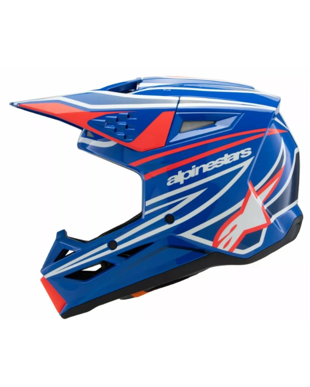 Детска мотокрос каска ALPINESTARS SM3 WURX BLUE/RED/WT/BK