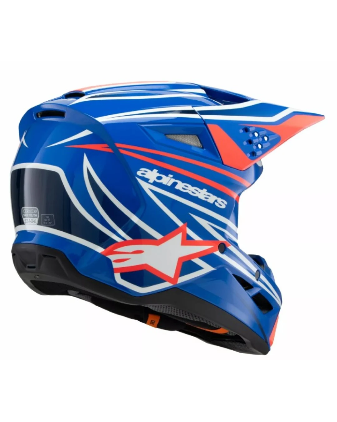 Детска мотокрос каска ALPINESTARS SM3 WURX BLUE/RED/WT/BK