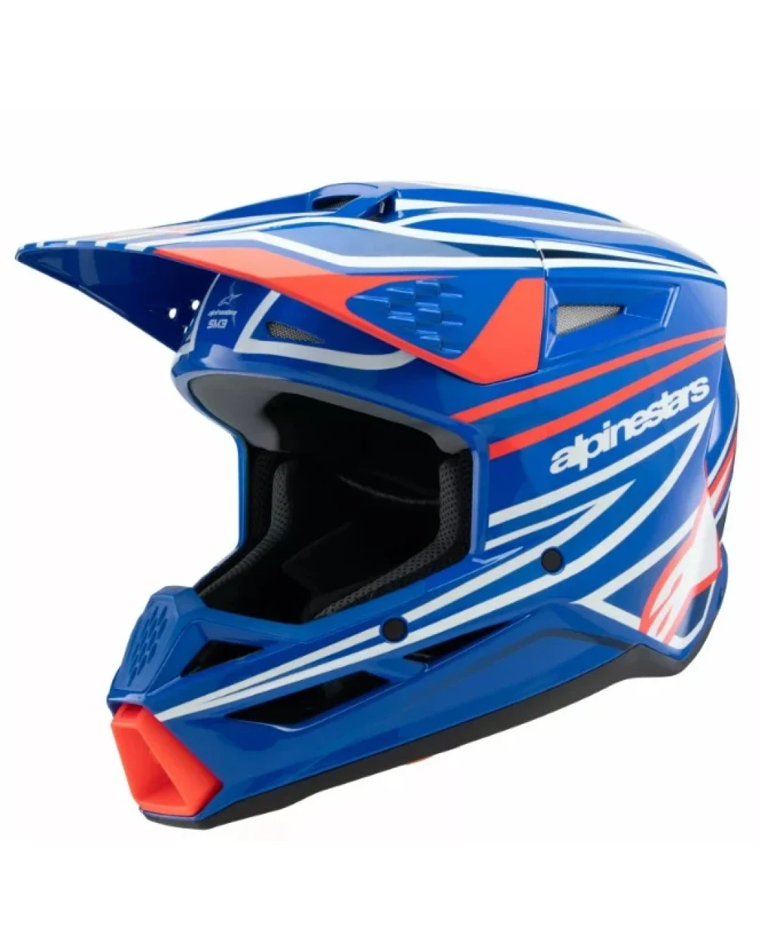 Детска мотокрос каска ALPINESTARS SM3 WURX BLUE/RED/WT/BK