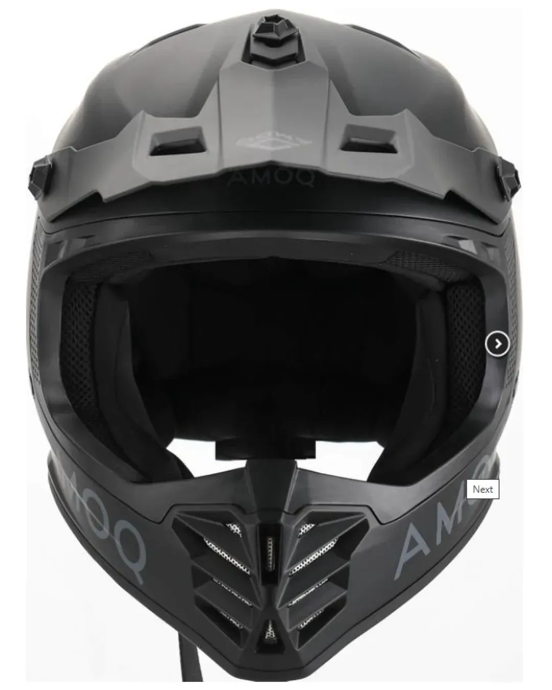Детска мотокрос каска AMOQ Meteor V2 JNR MX helmet Blackout