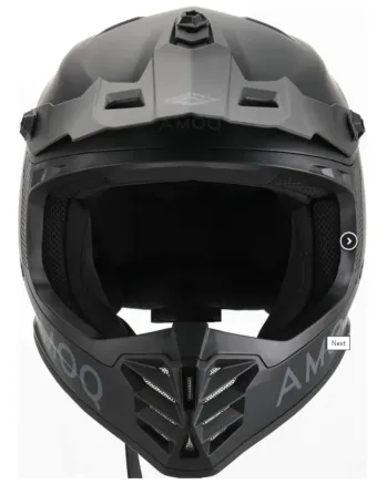 Детска мотокрос каска AMOQ Meteor V2 JNR MX helmet Blackout