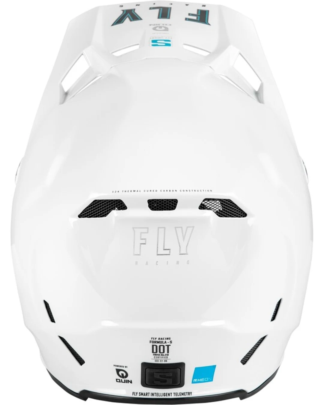 Детска мотокрос каска FLY RACING Formula S Carbon Solid Helmet - White 2025