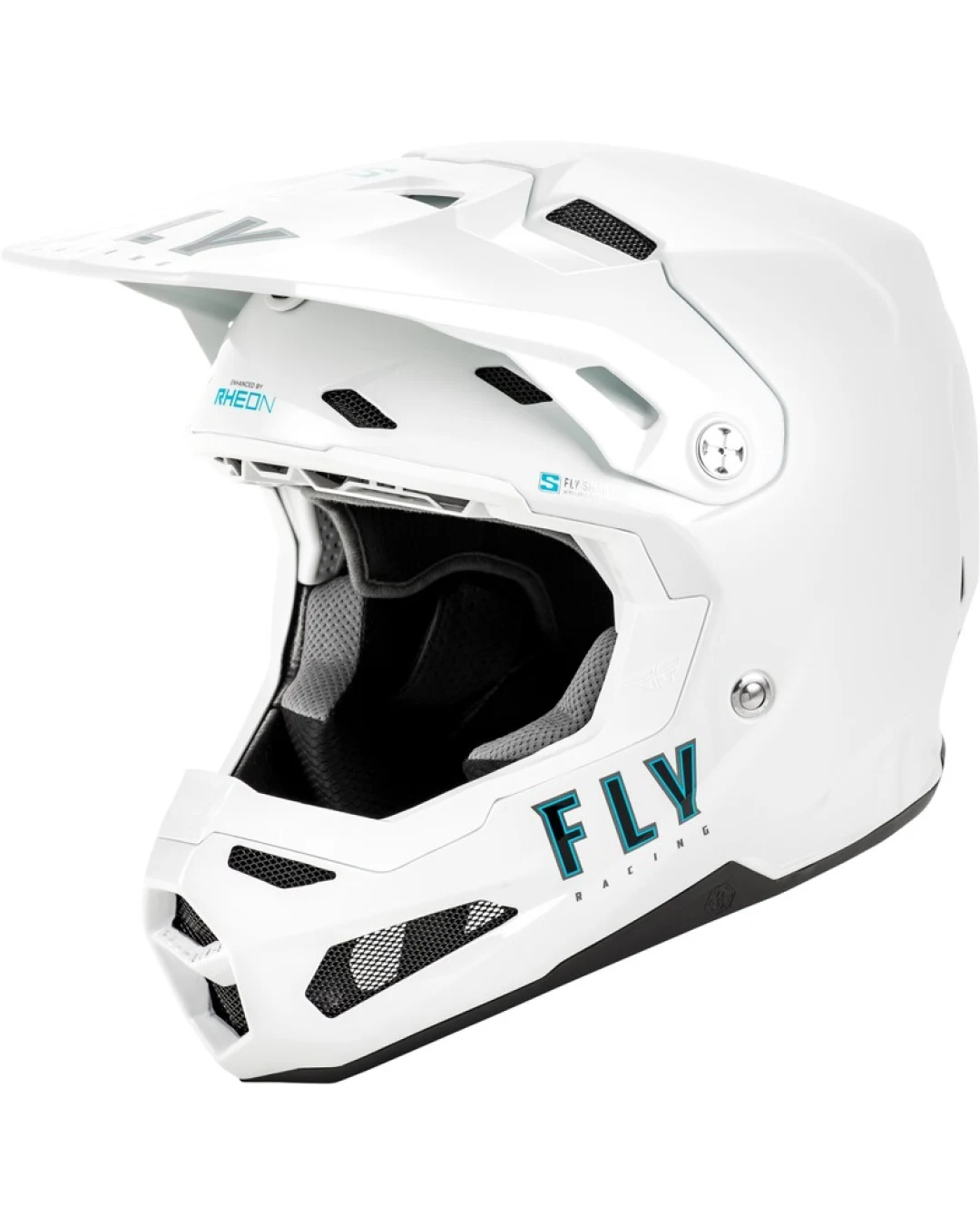 Детска мотокрос каска FLY RACING Formula S Carbon Solid Helmet - White 2025