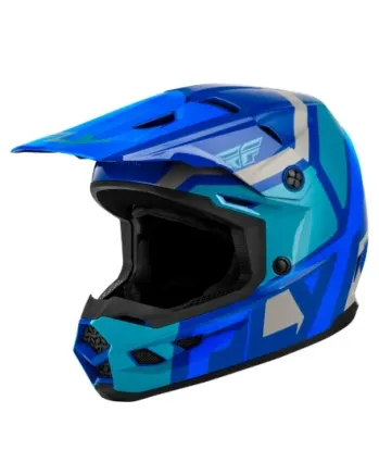 Детска мотокрос каска FLY RACING Kinetic Scrap Blue/Light Blue/Grey