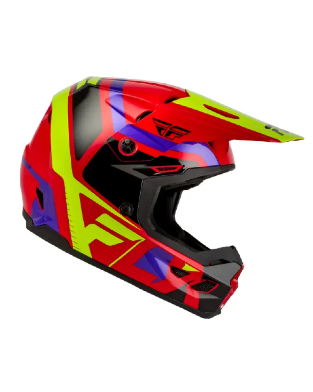 Детска мотокрос каска FLY RACING Kinetic Scrap Red/Hi-Vis/Purple/Black