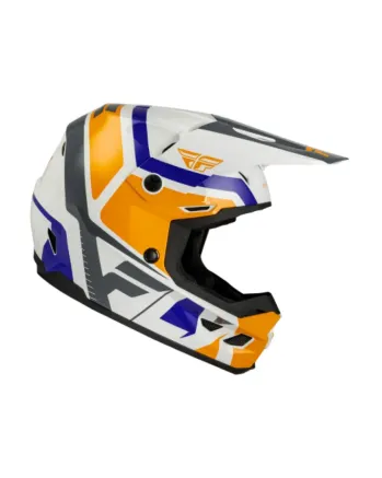 Детска мотокрос каска FLY RACING Kinetic Scrap White/Orange/Blue/Grey