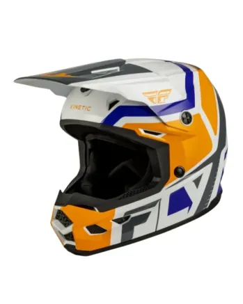 Детска мотокрос каска FLY RACING Kinetic Scrap White/Orange/Blue/Grey