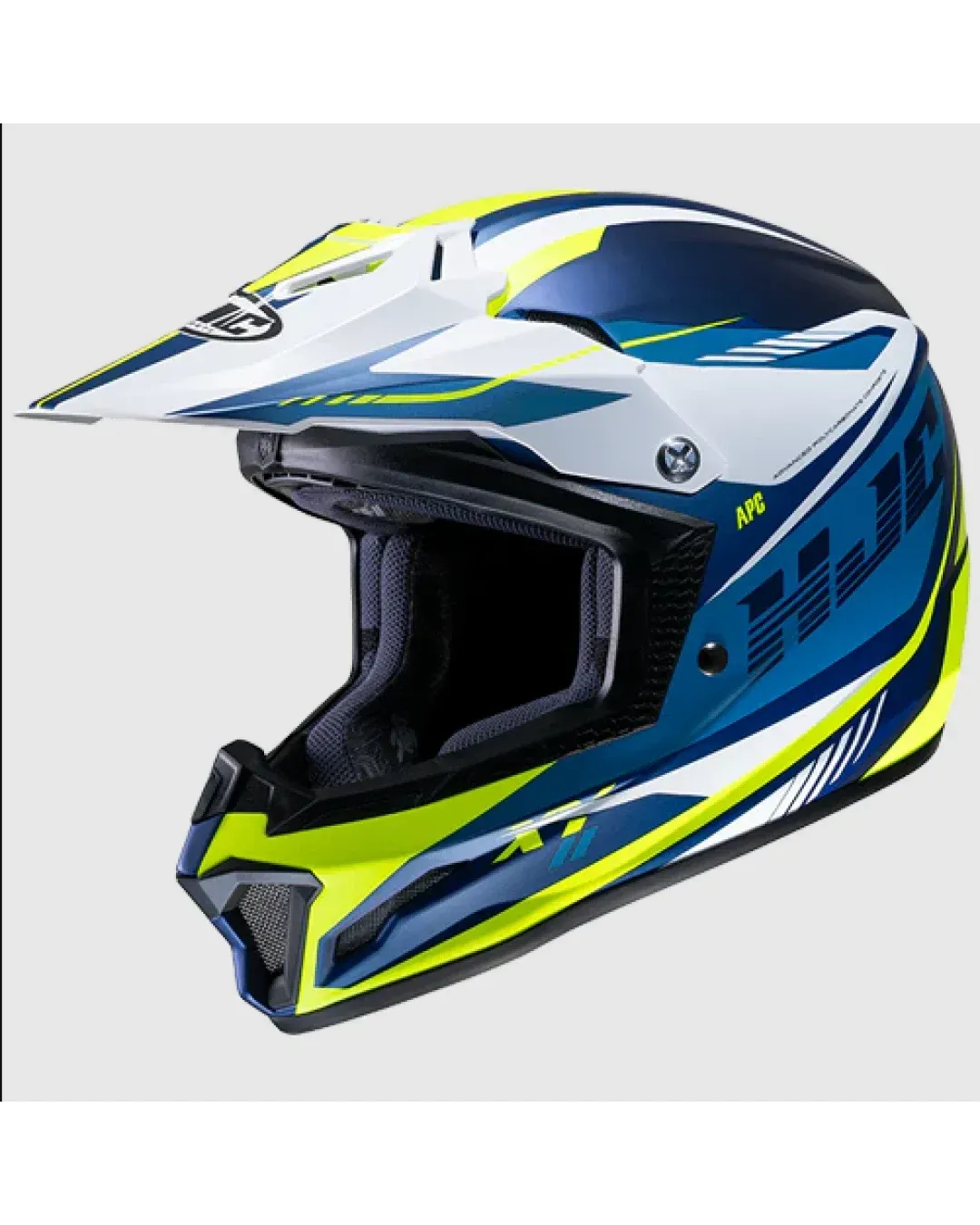 Детска мотокрос каска HJC CL-XY II DRIFT BLUE/WHITE/YELLOW