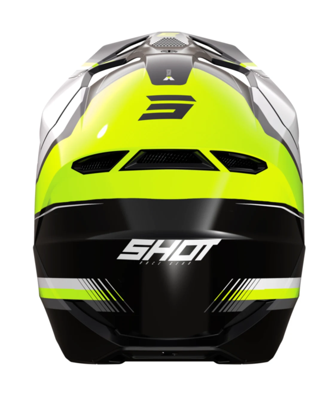 Детска мотокрос каска Shot Furious Tracer Neon Yellow Glossy