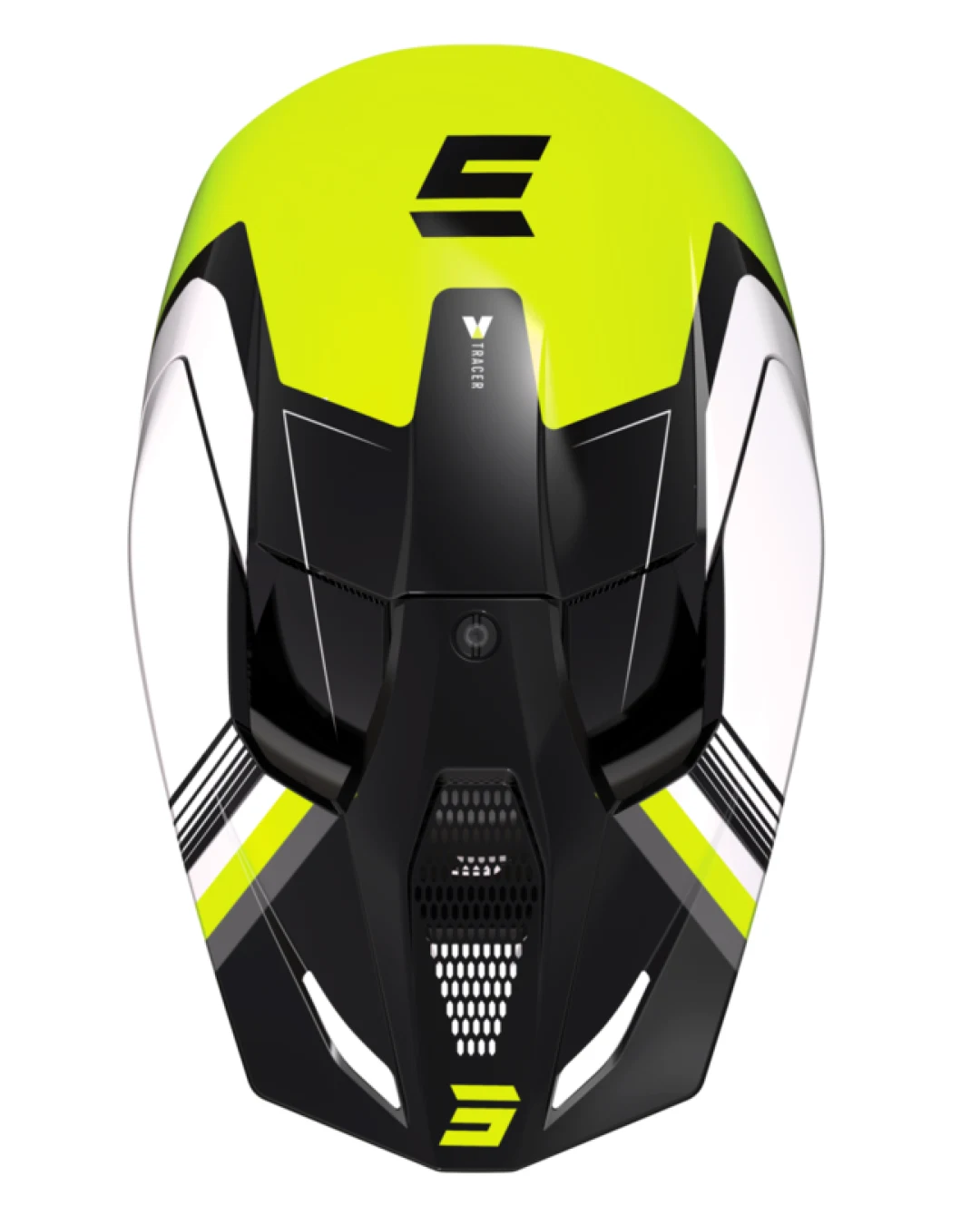 Детска мотокрос каска Shot Furious Tracer Neon Yellow Glossy